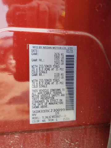 2025 NISSAN PATHFINDER 5N1DR3CD3SC230099