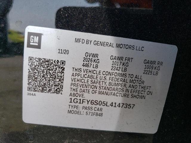 2020 CHEVROLET BOLT EV LT 1G1FY6S05L4147357