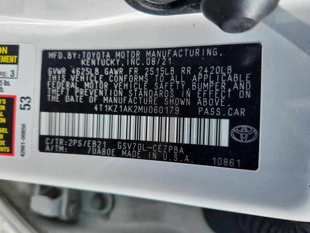 2021 TOYOTA CAMRY TRD - 4T1KZ1AK2MU060179