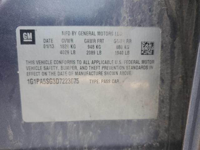 2013 CHEVROLET CRUZE - 1G1PA5SG3D7223075