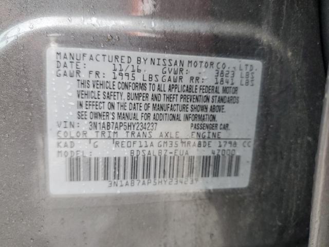 2017 NISSAN SENTRA S - 3N1AB7AP5HY234237