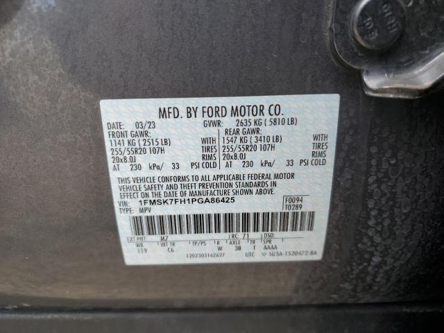2023 FORD EXPLORER L 1FMSK7FH1PGA86425