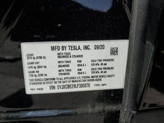 2020 TESLA MODEL X 5YJXCBE29LF305076