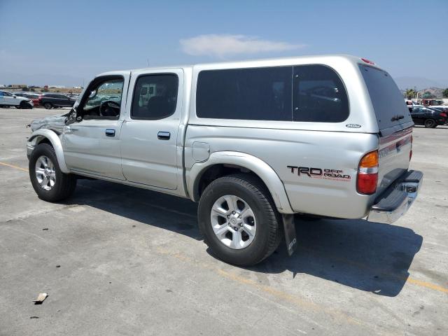 TOYOTA TACOMA DOU 2002 silver crew pic gas 5TEHN72N42Z019143 photo #3