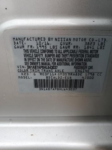 2017 NISSAN SENTRA S - 3N1AB7AP8HL643037