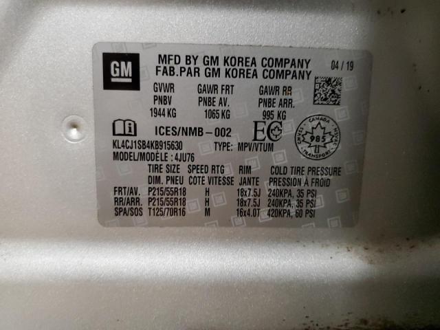 2019 BUICK ENCORE SPO KL4CJ1SB4KB915630