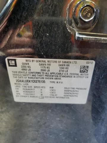 2012 GMC TERRAIN - 2GKALUEK1C6276135