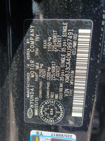 2019 HYUNDAI TUCSON LIM KM8J3CA40KU997491