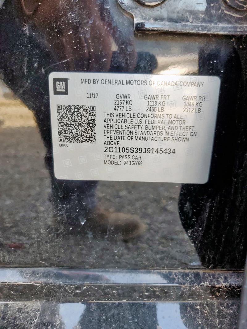2018 CHEVROLET IMPALA LT - 2G1105S39J9145434