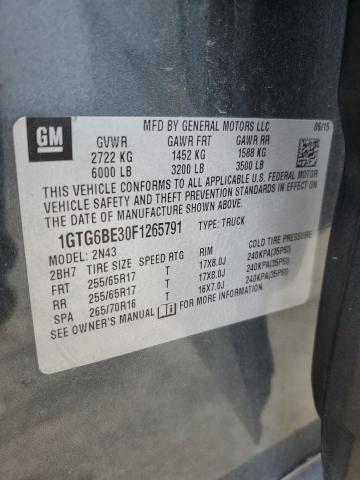 2015 GMC CANYON SLE 1GTG6BE30F1265791