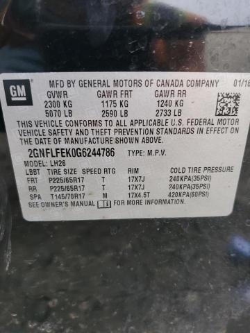 2016 CHEVROLET EQUINOX LT - 2GNFLFEK0G6244786