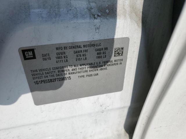 2015 CHEVROLET CRUZE LT - 1G1PE5SB2F7296515