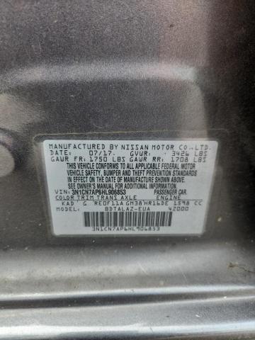 2017 NISSAN VERSA S - 3N1CN7AP6HL906853