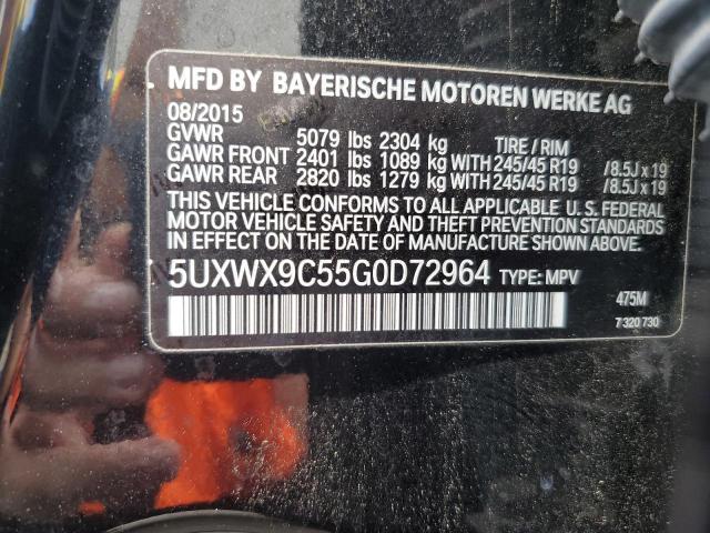2016 BMW X3 XDRIVE2 - 5UXWX9C55G0D72964