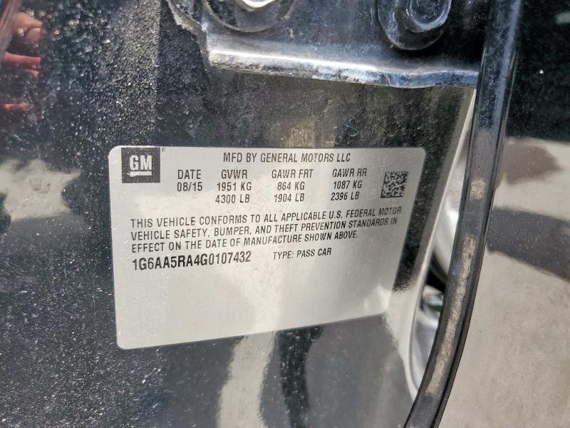 2016 CADILLAC ATS 1G6AA5RA4G0107432