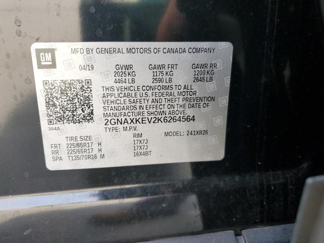 2019 CHEVROLET EQUINOX LT - 2GNAXKEV2K6264564
