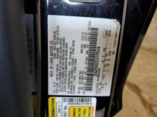 2020 FORD FUSION SE 3FA6P0HD2LR199656