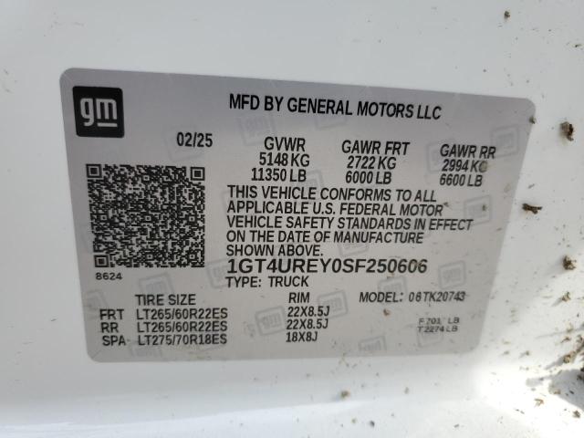 2025 GMC SIERRA K25 1GT4UREY0SF250606