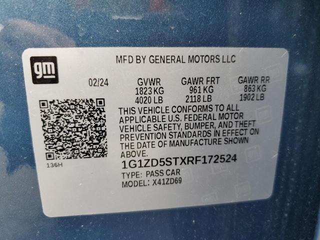 2024 CHEVROLET MALIBU LT - 1G1ZD5STXRF172524