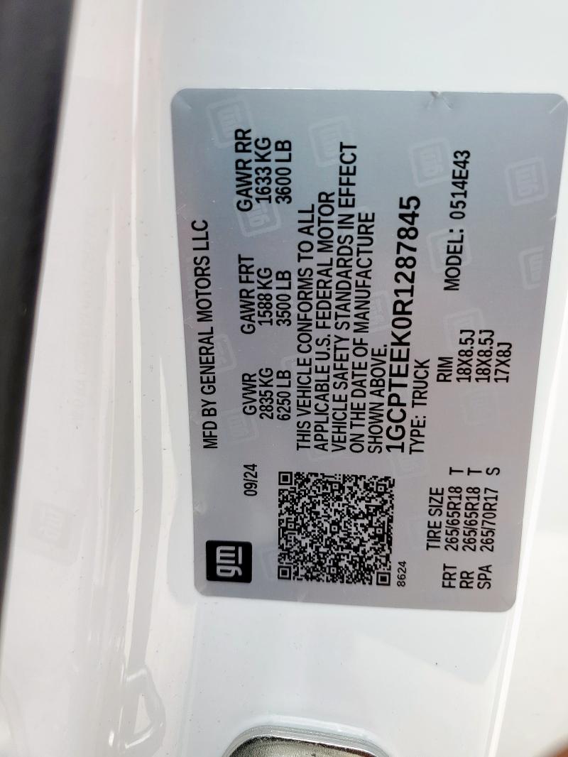 2024 CHEVROLET COLORADO T 1GCPTEEK0R1287845