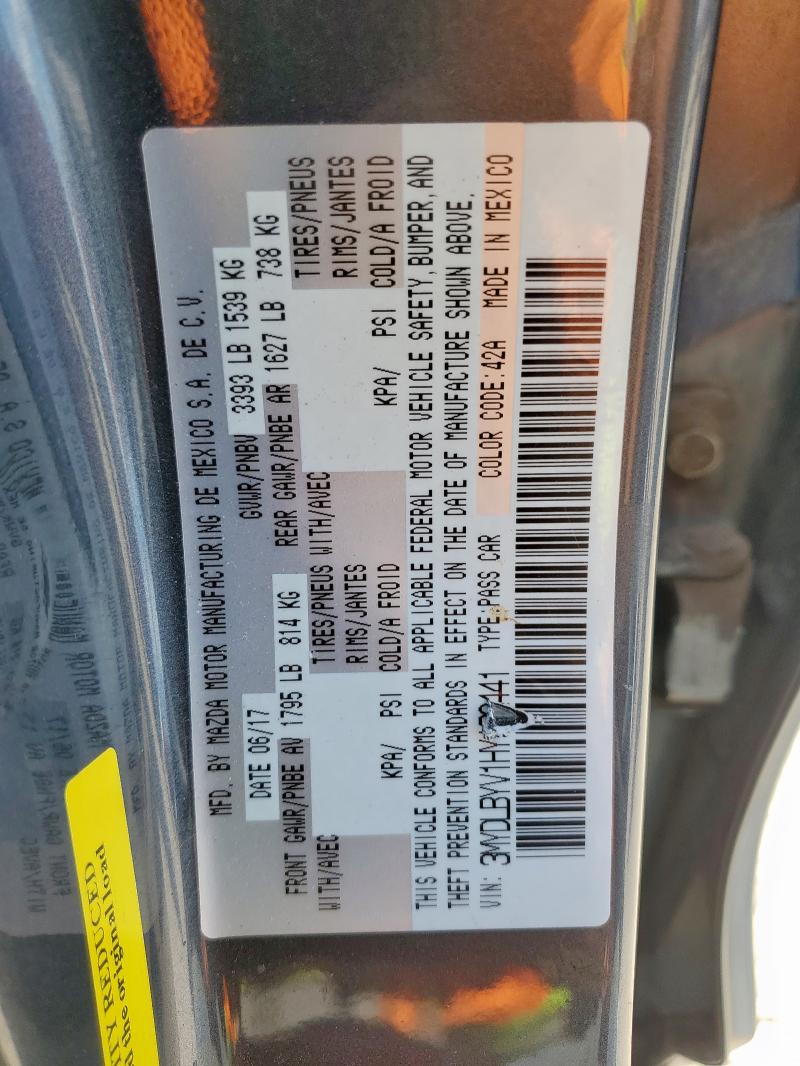 2017 TOYOTA YARIS IA 3MYDLBYV1HY192441