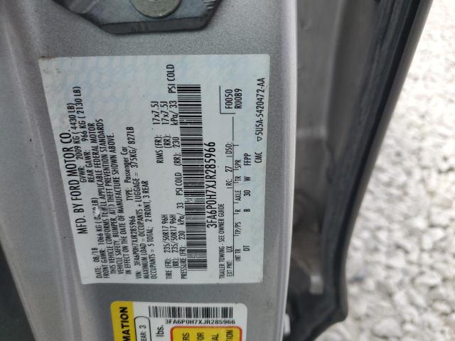 2018 FORD FUSION SE - 3FA6P0H7XJR285966