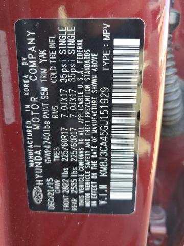 2016 HYUNDAI TUCSON LIM - KM8J3CA45GU151929