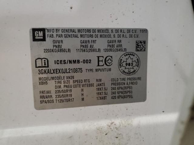 2018 GMC TERRAIN DE 3GKALXEX0JL210875