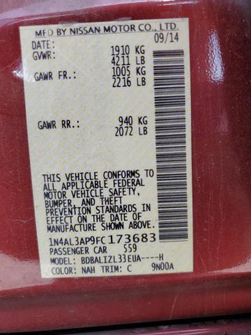 2015 NISSAN ALTIMA 2.5 - 1N4AL3AP9FC173683