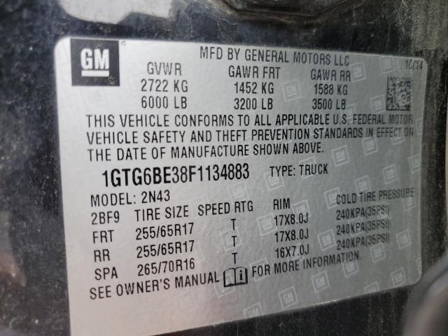 2015 GMC CANYON SLE - 1GTG6BE38F1134883