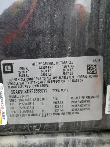 2015 BUICK ENCLAVE 5GAKVCKD2FJ388011