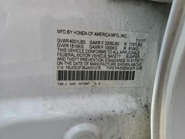 2018 ACURA ILX BASE W - 19UDE2F38JA001278