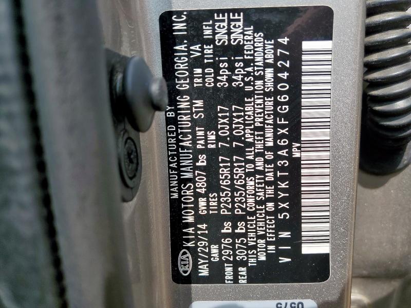 2015 KIA SORENTO LX - 5XYKT3A6XFG604274