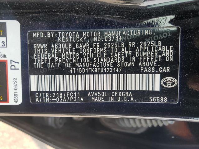 4t1bd1fk8eu123147 - 2014 Toyota Camry Hybrid - #59304225