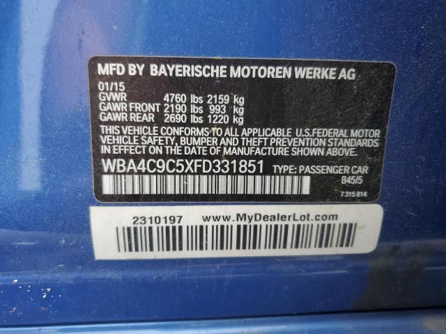2015 BMW 428 XI GRA WBA4C9C5XFD331851