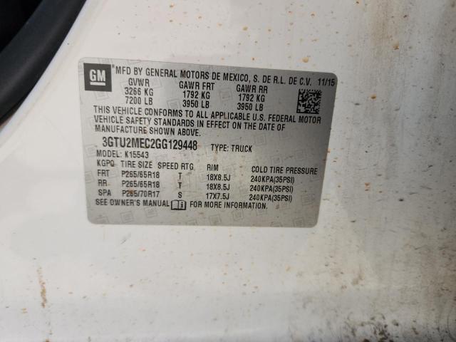 2016 GMC SIERRA K15 3GTU2MEC2GG129448