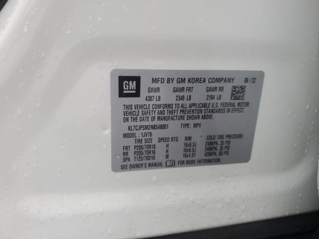 2022 CHEVROLET TRAX 1LT - KL7CJPSM2NB548061