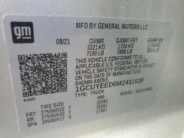 2021 CHEVROLET SILVERADO 1GCUYEED6MZ411620