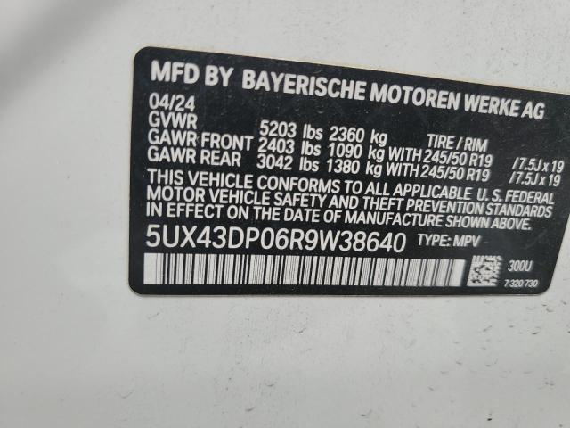 2024 BMW X3 SDRIVE3 5UX43DP06R9W38640