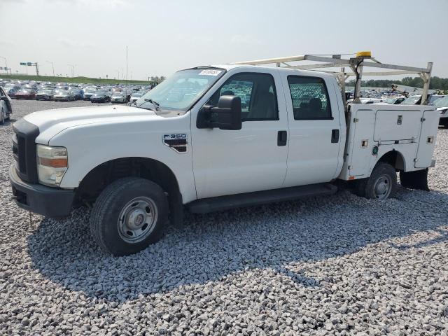 FORD F350 SRW S 2008 white crew pic diesel 1FTWW31R28EE12930 photo #1