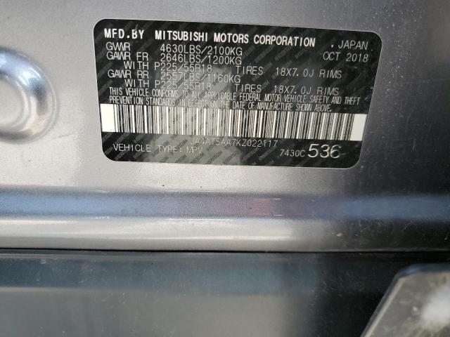 2019 MITSUBISHI ECLIPSE CR JA4AT5AA7KZ022117