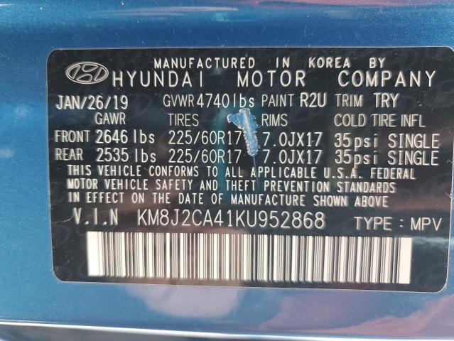 2019 HYUNDAI TUCSON - KM8J2CA41KU952868