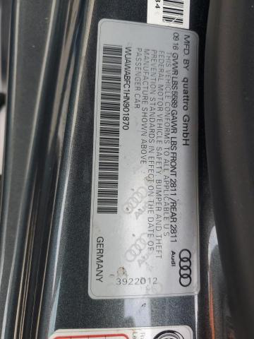 2017 AUDI RS7 PRESTI WUAWABFC1HN901870