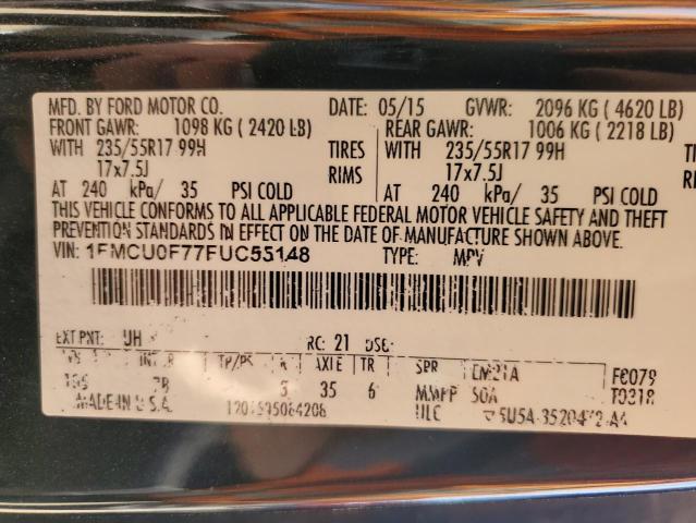 2015 FORD ESCAPE S 1FMCU0F77FUC55148