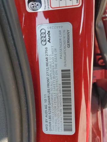 wauhgafc6cn074176 - 2012 Audi a6 prestige - #60336085