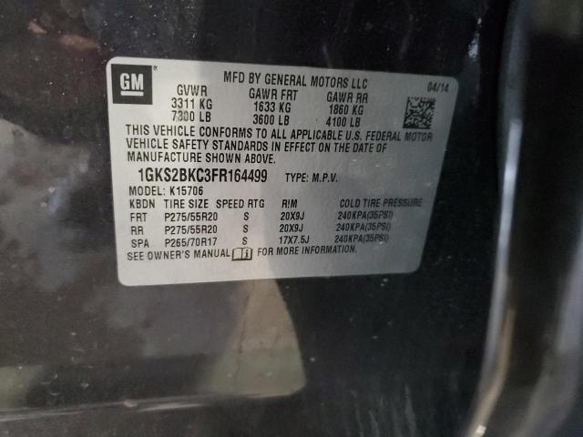 2015 GMC YUKON SLT 1GKS2BKC3FR164499
