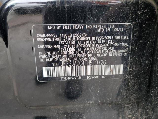 2015 SUBARU FORESTER 2 JF2SJADC4FH519726