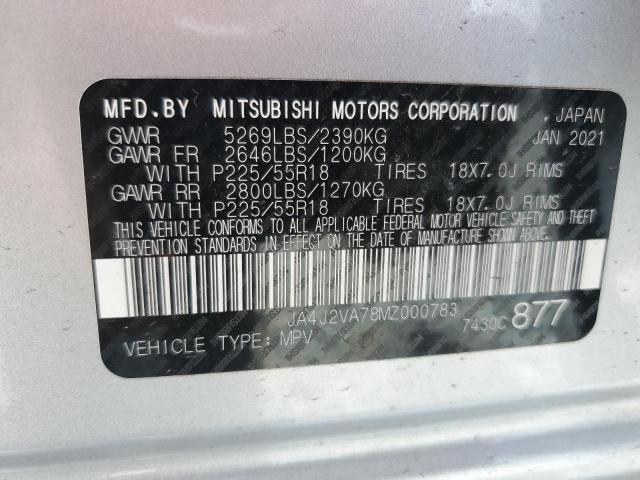 2021 MITSUBISHI OUTLANDER JA4J2VA78MZ000783