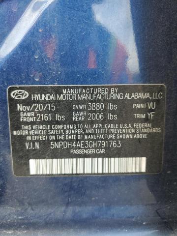 2016 HYUNDAI ELANTRA SE 5NPDH4AE3GH791763