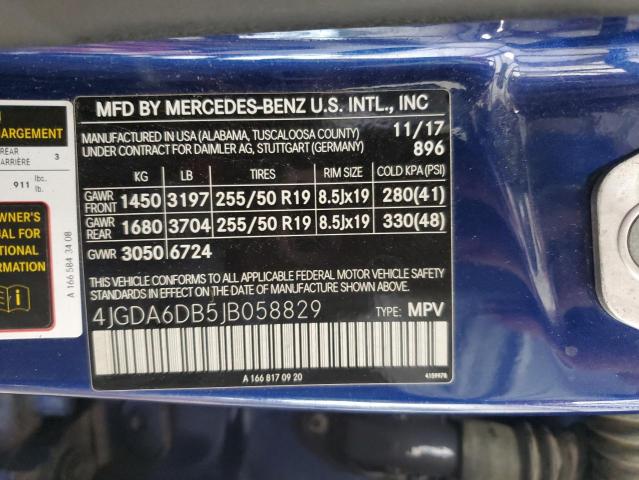 2018 MERCEDES-BENZ GLE 550E 4 4JGDA6DB5JB058829